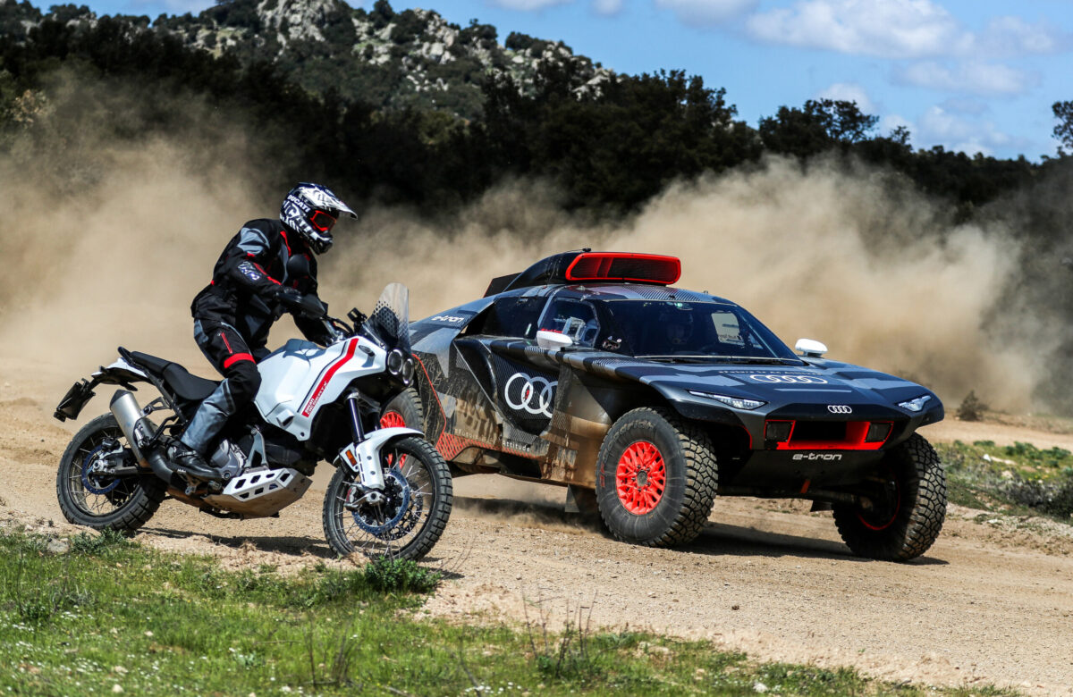 Audi and Ducati are Here with Dakar-Equipped RS Q e-tron and DesertX Models